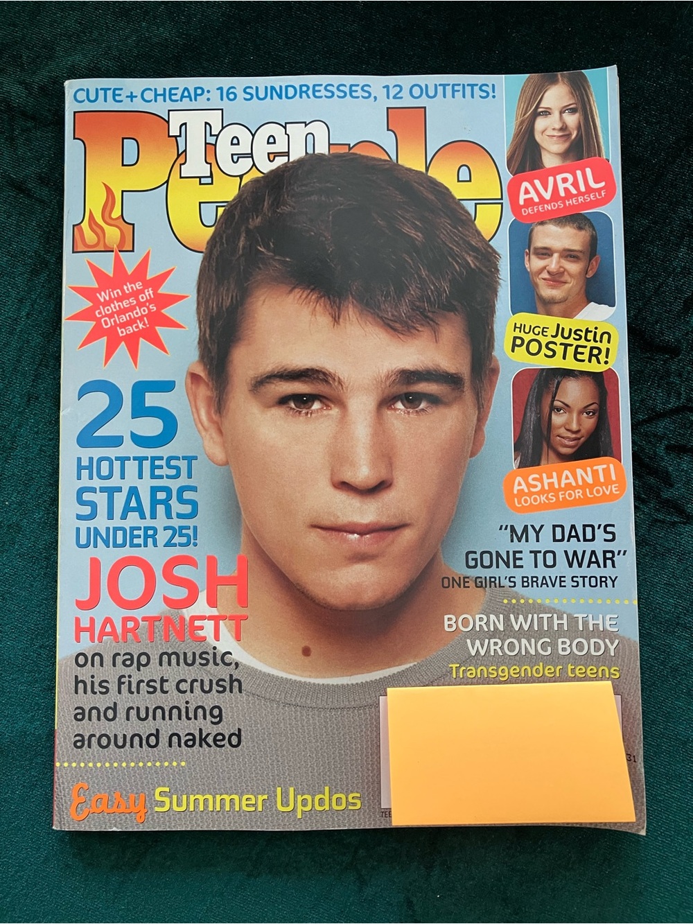 Vintage Teen People Magazine Cover - Blue, Teal, Orange